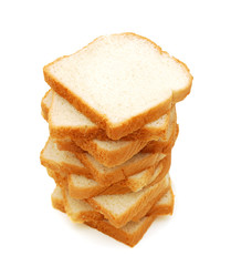 Sliced bread isolated on white background
