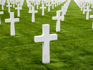USA Military Cemetery, Colleville sur Mer, Normandy, France. The Normandy American Cemetery and...