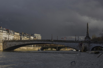 Paris with storm aproaching