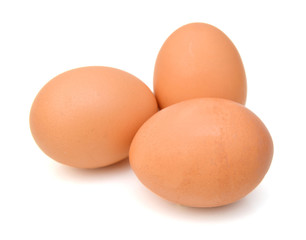 Fototapeta na wymiar Eggs isolated on white background