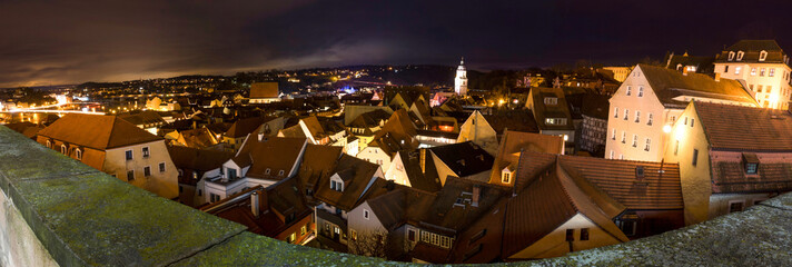 Fototapeta na wymiar meissen germany high definition panorama in the evening