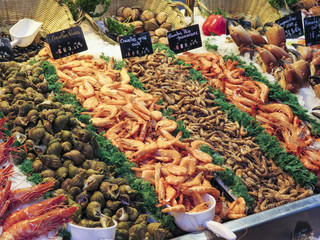 Trouville, Normandy, France. Fish Market in Trouville. This village of fishermen is a popular tourist attraction in Normandy.