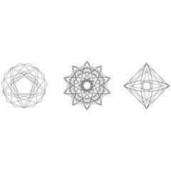 Fototapeta premium Holiday patterns of stars of snowflakes and flowers for gifts