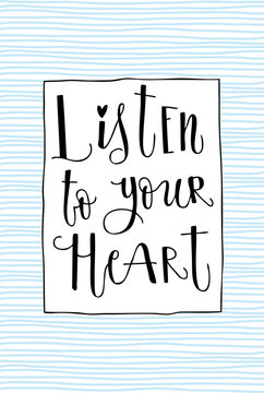 A positive word, calls for action. Phrase for motivation, for a poster, for a printing, T shirts. Lettering. Vector design