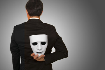 Fake business man with clipping path