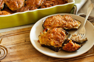 Stuffed eggplant from the oven