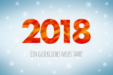 Ein glückliches neues Jahr 2018 - obrazy, fototapety, plakaty