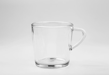 Glass with white color background