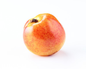  apricot with leaf isolated white background