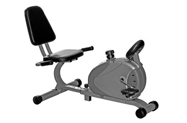 Exercise bike isolated on white
