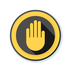 Hand Block ADS sign illustration