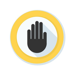 Obraz premium Hand Block ADS sign illustration
