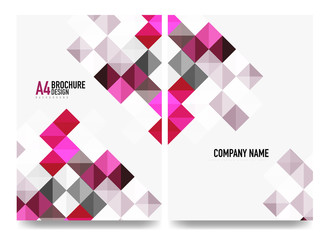 Square business a4 brochure cover design, flyer, annual report