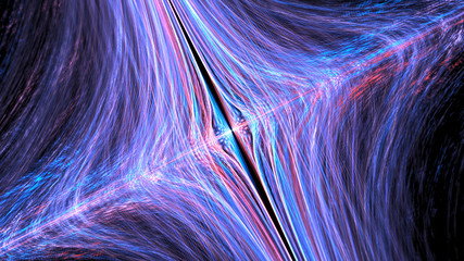 Vibrant glowing quantum strings - obrazy, fototapety, plakaty