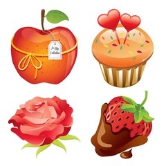 valentine icon set