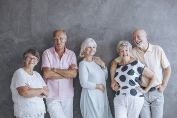 Elderly people in casual clothes
