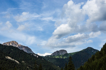 Swiss mountain with blue sky
