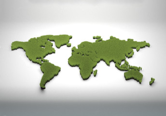 mapa mundo verde