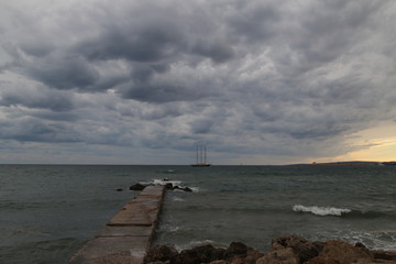 malerischer Blick auf das Meer