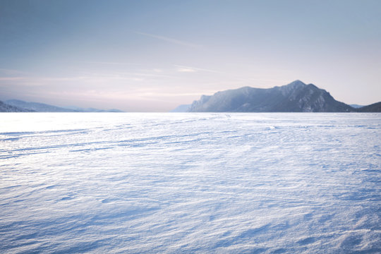 winter lake landscape 