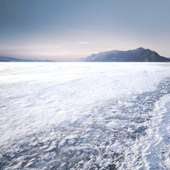 winter lake landscape 