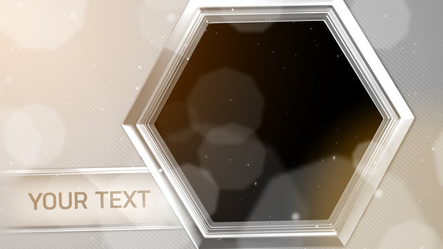 Neutral Octagon Bokeh Overlay