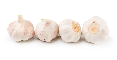 Fresh organic garlic and Garlic clove isolated on background