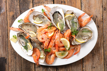 assorted shrimp and oyster