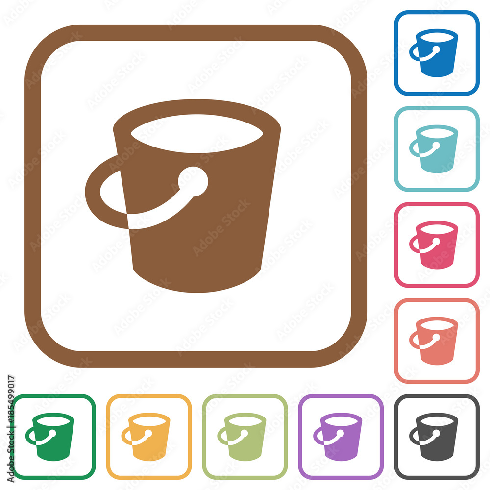 Sticker Bucket simple icons