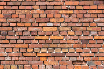 Background of old brick wall pattern texture.