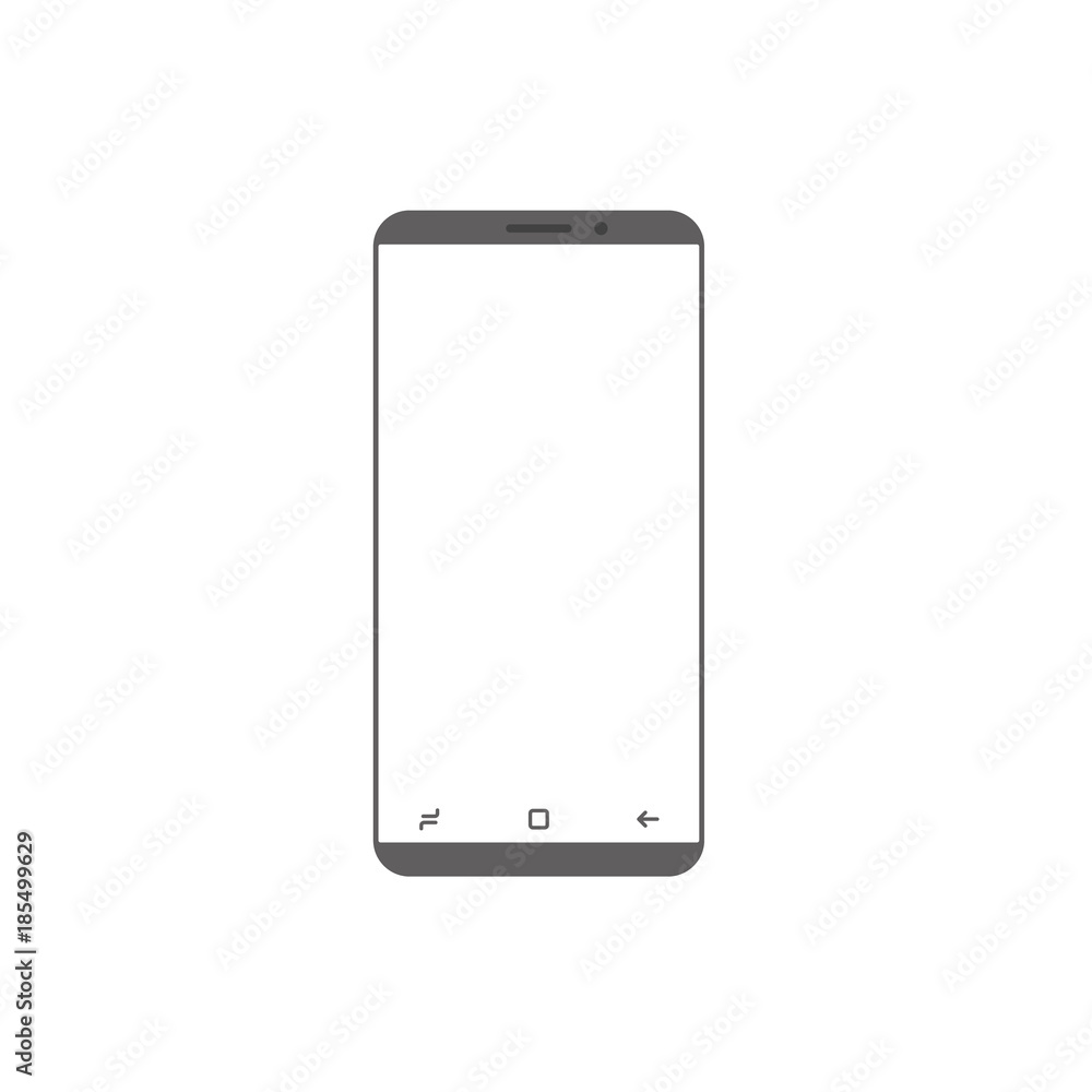 Aufkleber modern smartphone vector icon isolated on white. web site interface pictogram