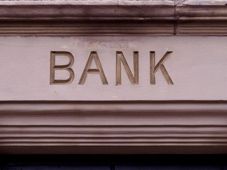 Fototapeta premium Bank Sign