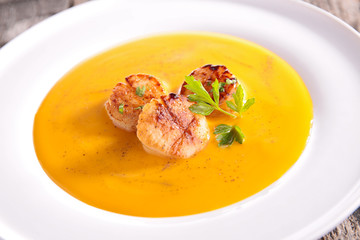 soup with scallop