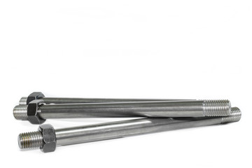 Nuts object for industry on white background.