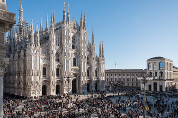 Naklejka premium Milano, piazza Duomo