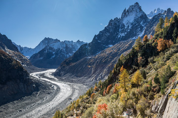 Fototapeta premium Die herbstliche Bergwelt des Wallis