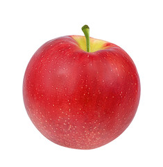 Fresh red apple isolated on white background with clipping path