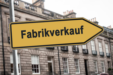Obraz premium Schild 238 - Fabrikverkauf