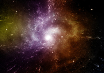 galaxy in a free space