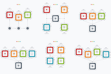 Set with infographics