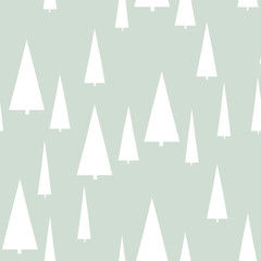 Christmas pattern with trees. Simple, winter background Seamless  illustration