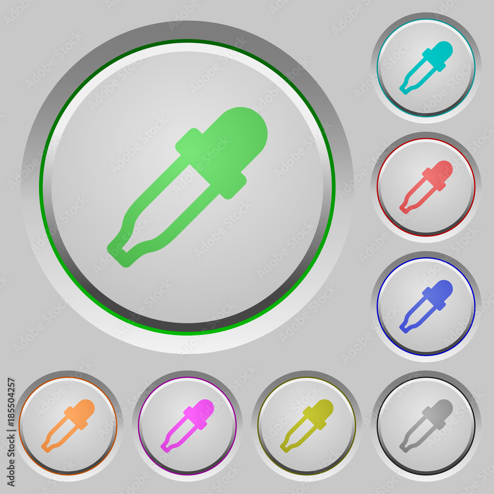 Poster color picker push buttons