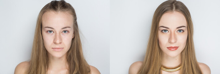 before after make up