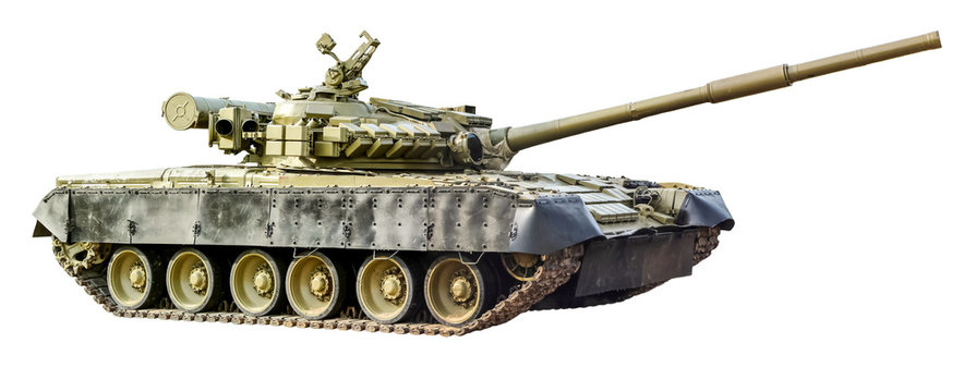 Military tank isolated
