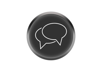 Button Grau Symbol Knopf Rund Nachricht