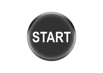 Button Grau Symbol Knopf Rund Start