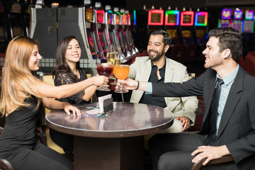 Friends making a toast