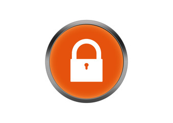 Buttonn Orange Symbol Knopf Rund