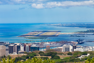 Elevated view of Honolulu International Airport