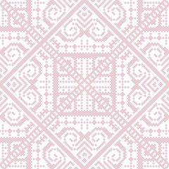 Seamless pattern in ethnic style. Pixel art.